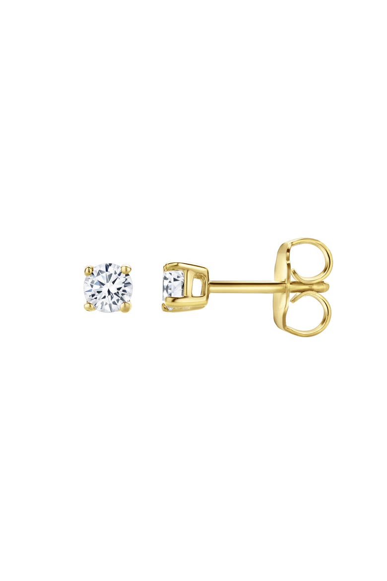 Valeria 0.2 Ct TW Lab Grown Round Diamond Studs 14K Gold Earrings, Alternate, color, 14K Yellow Gold