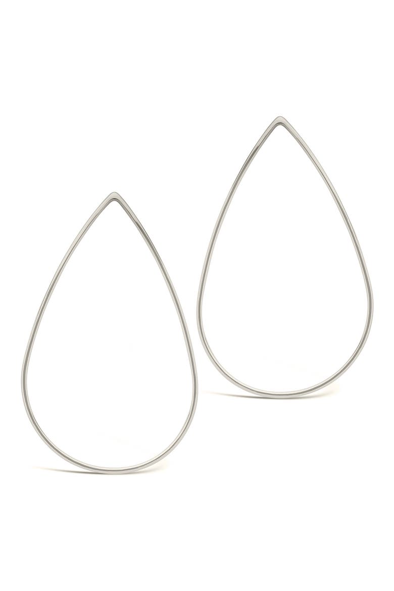 Teardrop Stud Earrings, Main, color, SILVER