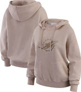 WEAR by Erin Andrews Women's WEAR by Erin Andrews  Tan Miami Dolphins Washed Pullover Crewdie