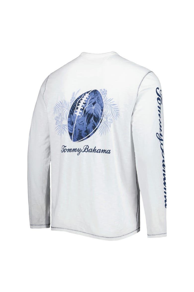 Men's Tommy Bahama White Denver Broncos Laces Out Billboard Long Sleeve T-Shirt, Alternate, color, White