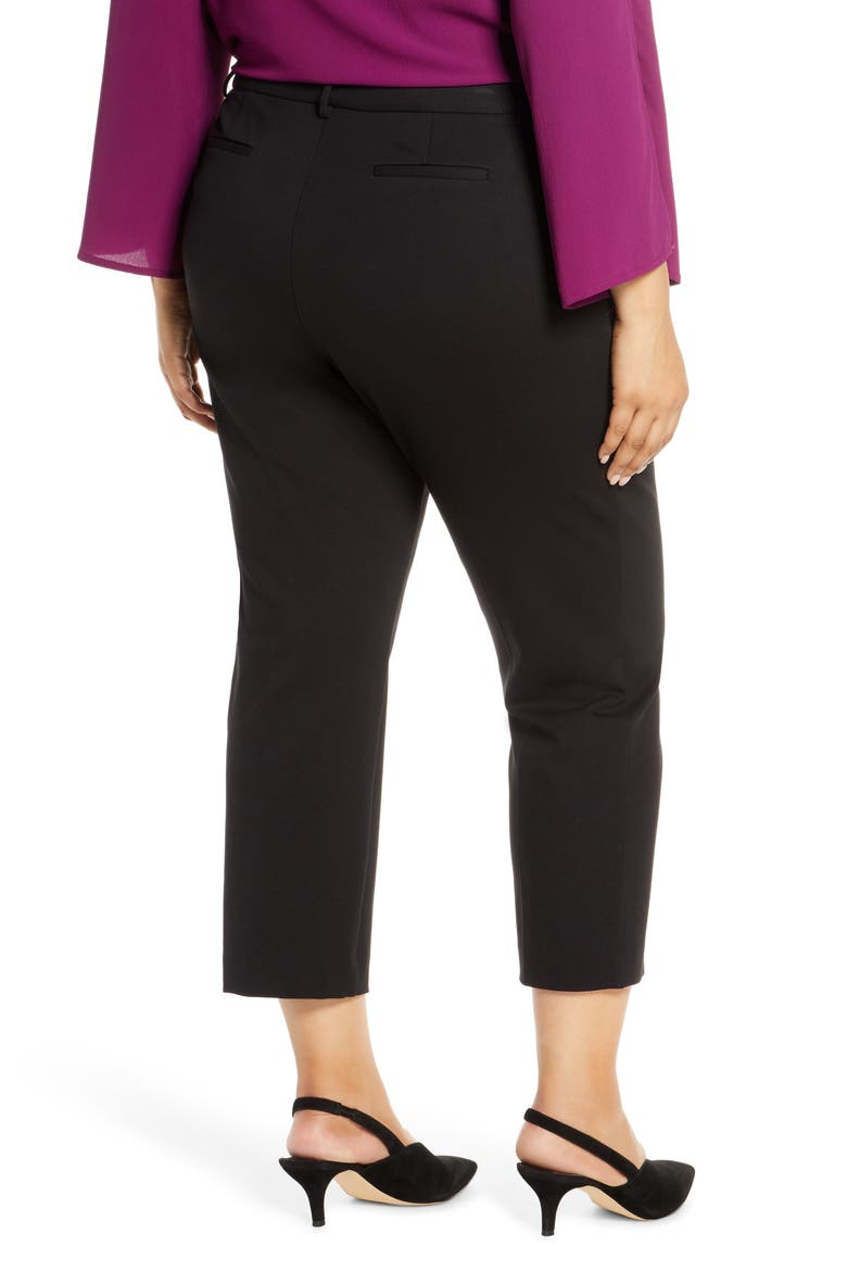 Tech Ponte Skinny Ankle Pants, Alternate, color, RICH BLACK