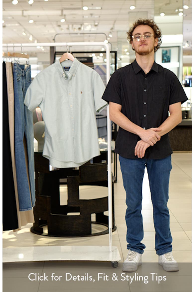 Classic Fit Solid Short Sleeve Cotton Button-Down Oxford Shirt video