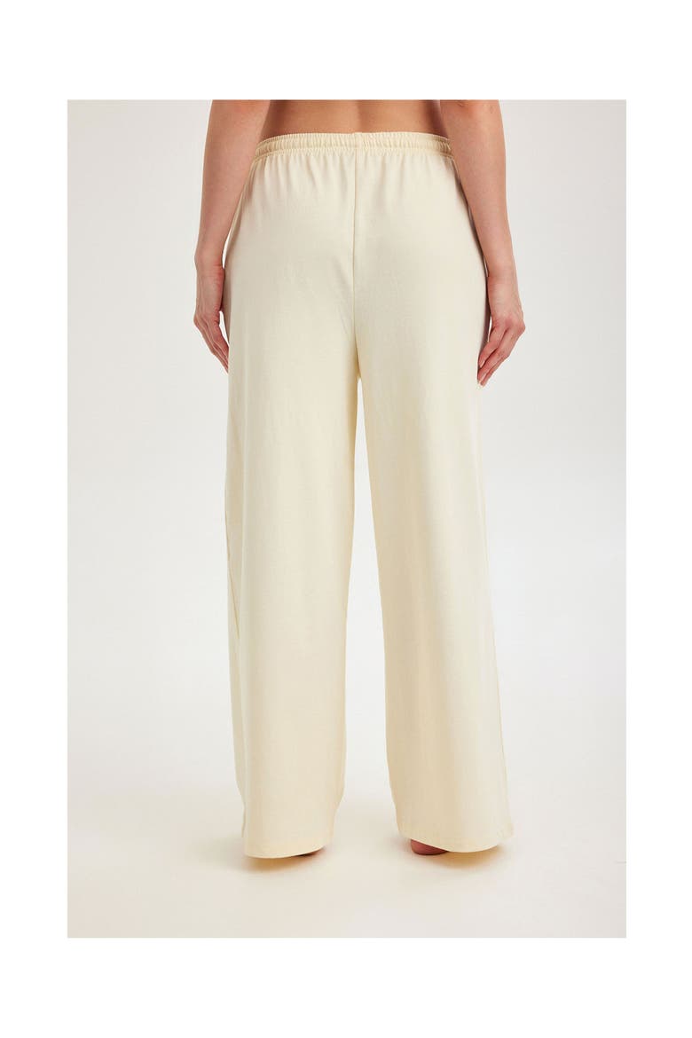 Summer Lounge Cotton Wide Leg Pant, Alternate, color, Ivory