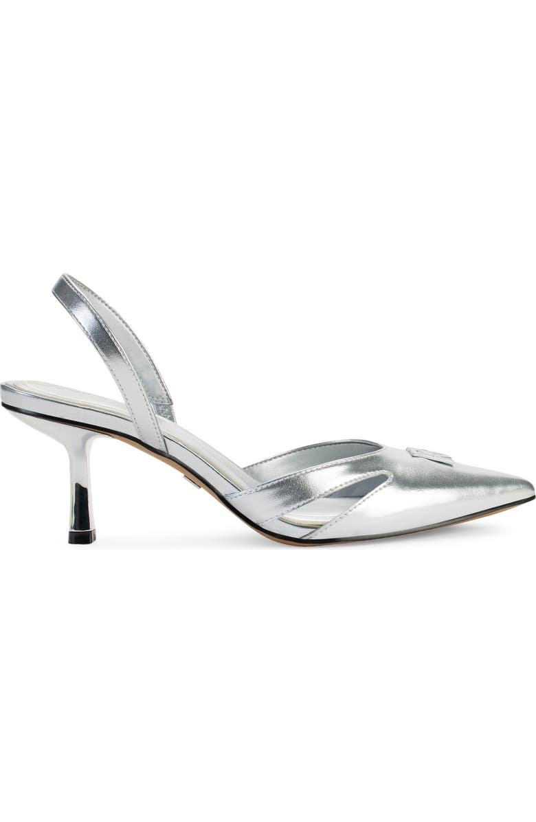 DKNY Glorianna Slingback Pointed Toe Pump, Alternate, color, Silver