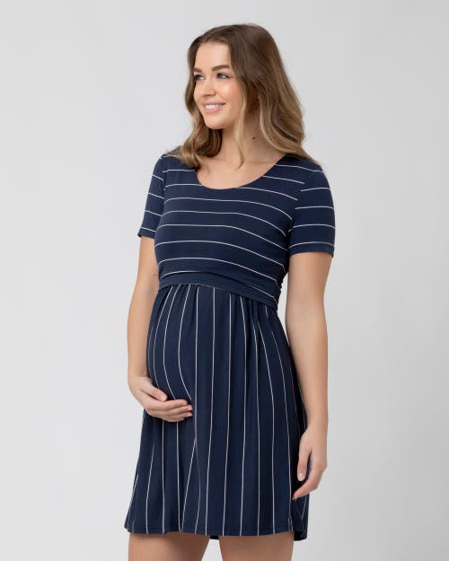Ripe Maternity Crop Top Nursing Dress In Multi