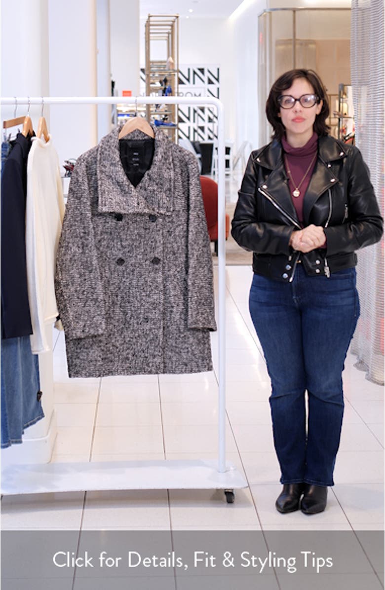 Double Breasted Marled Knit Coat, sales video thumbnail
