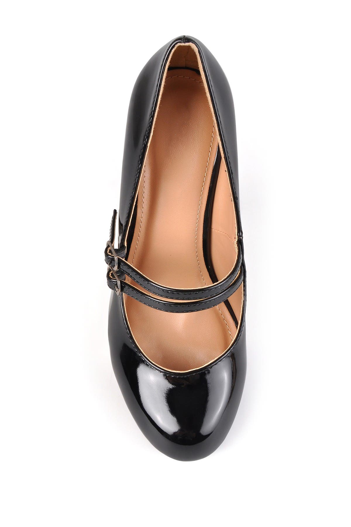 Journee Collection JOURNEE Wendy Patent Mary Jane Pump, Alternate, color, Black