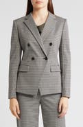 Theory Houndstooth Double Breasted Blazer