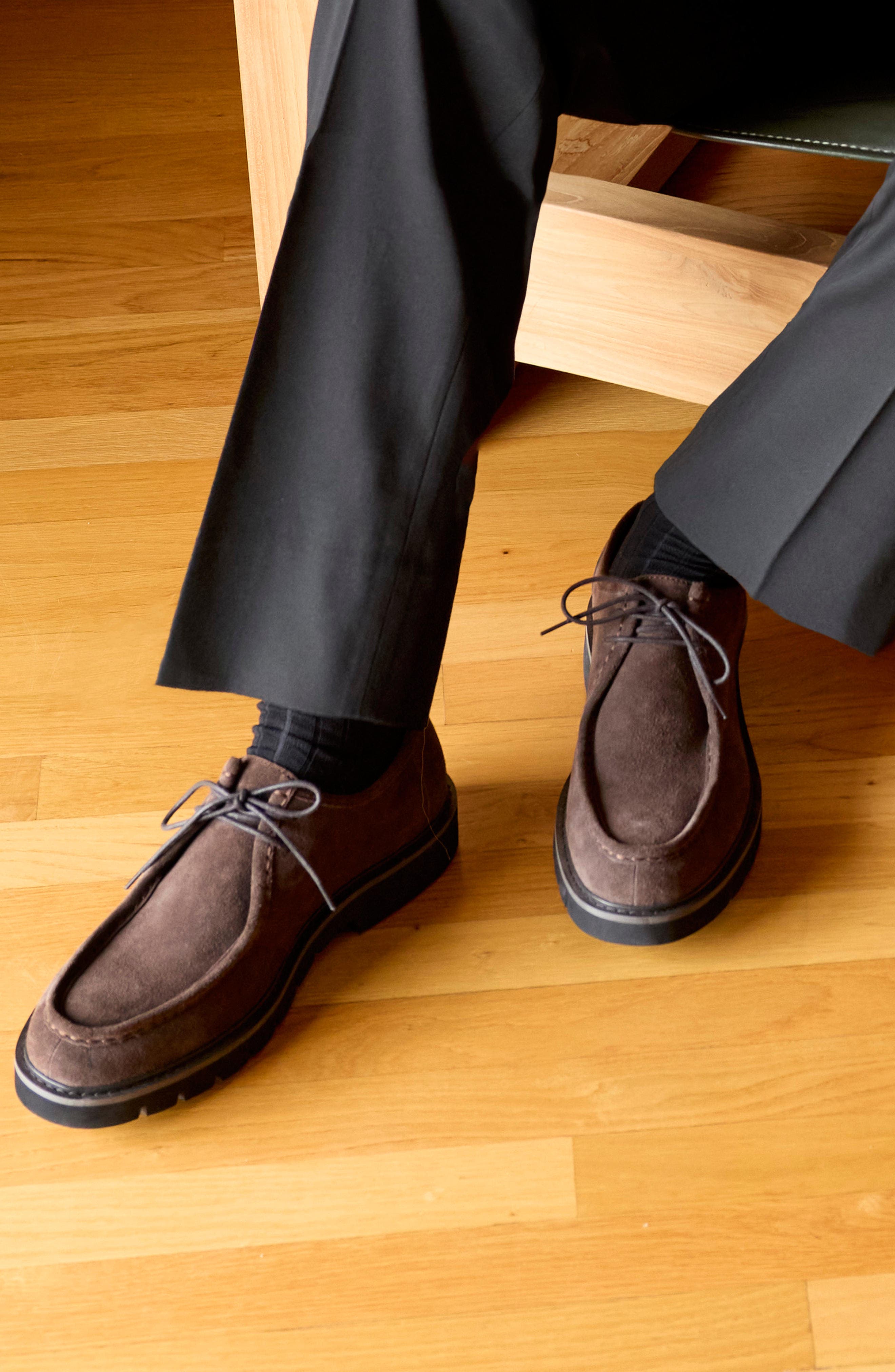 Eldridge Moc Toe Derby, Alternate, color, BLACK