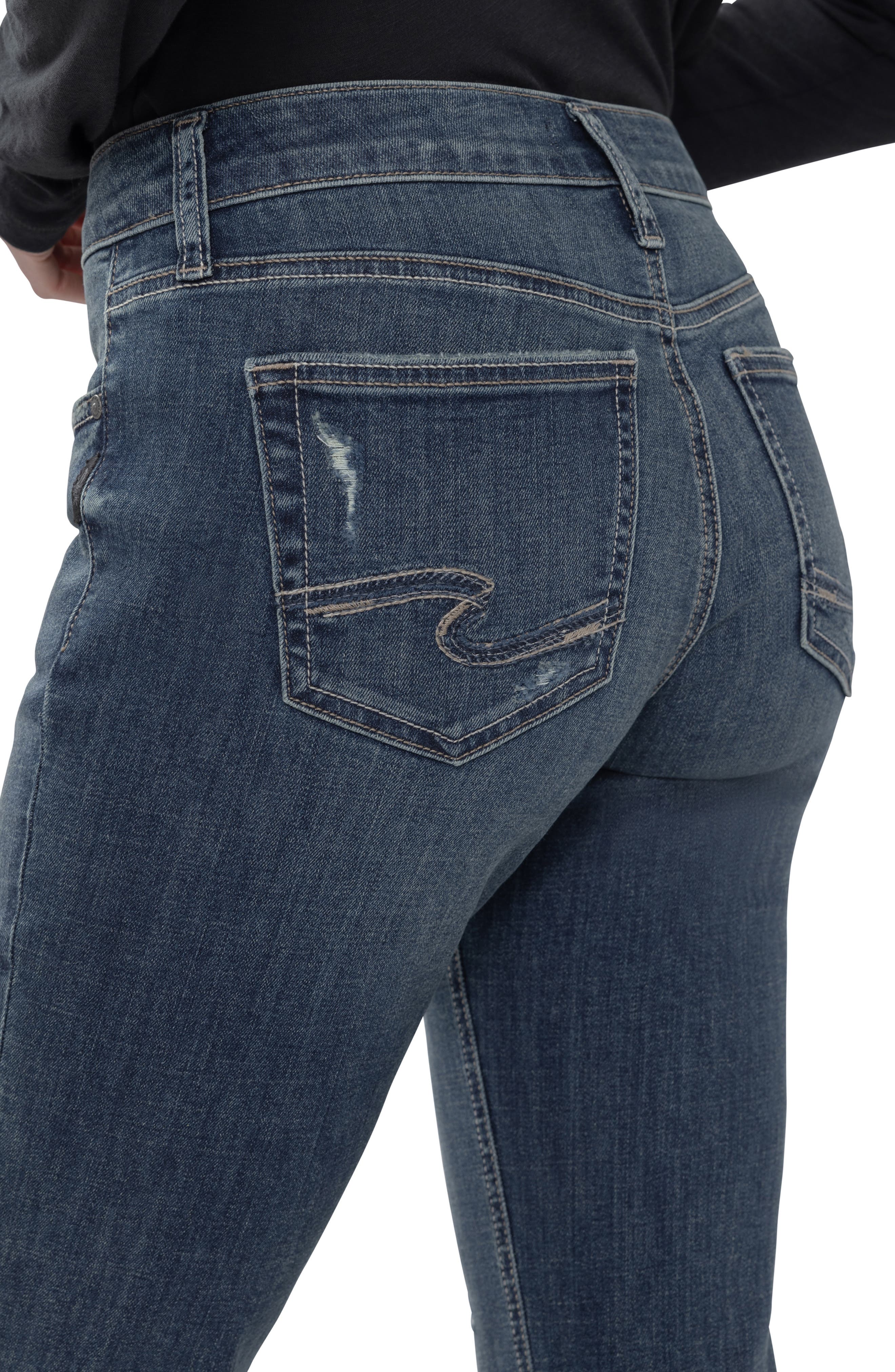 Silver Jeans Co. Suki Curvy Rip & Repair Mid Rise Bootcut Jeans (Women ...