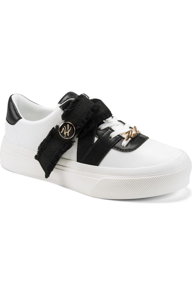 KARL LAGERFELD PARIS Greysen Platform Sneaker, Main, color, Bright White/ Black