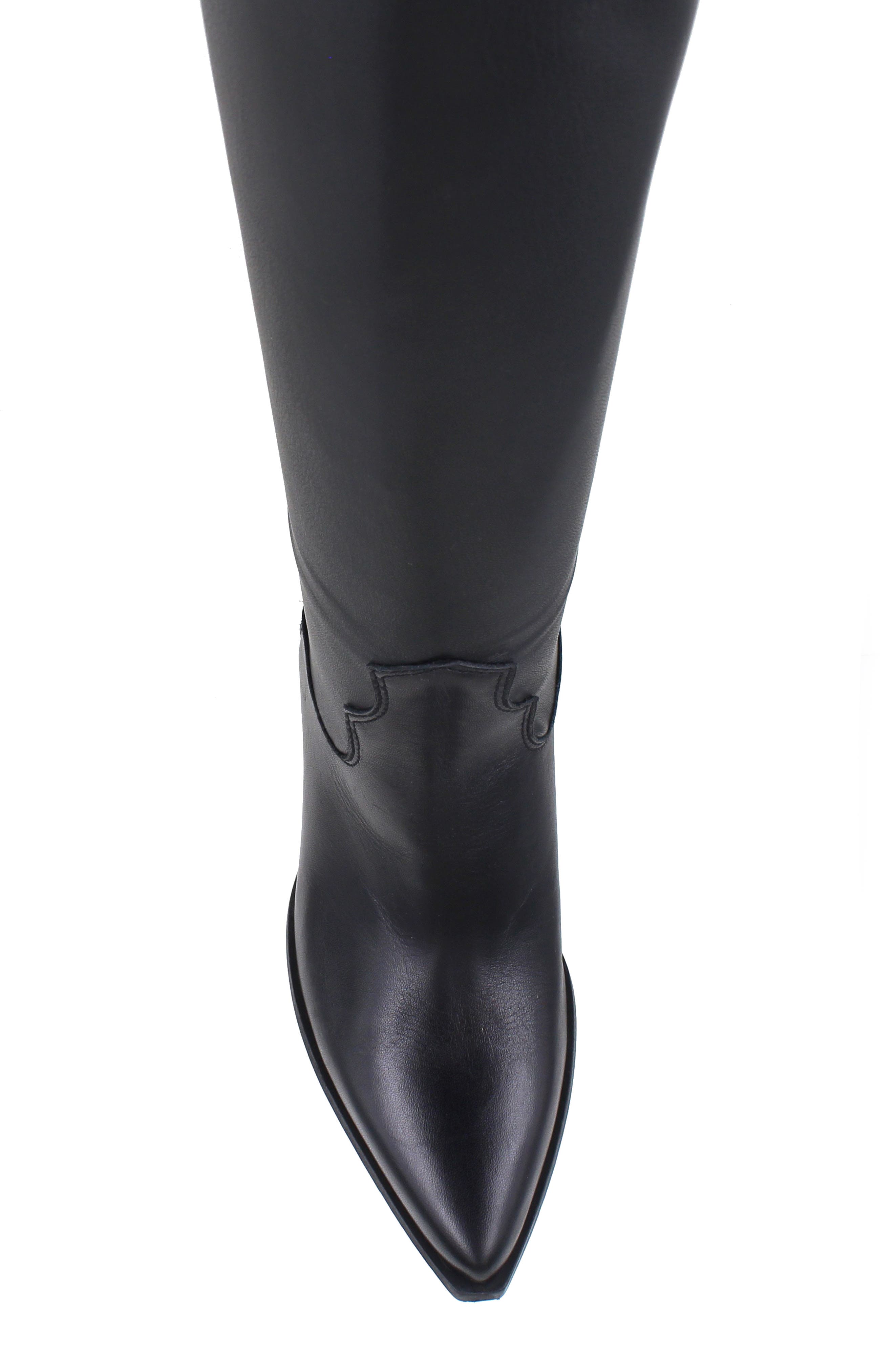 ZIGI Betty Water Resistant Knee High Western Boot, Alternate, color, Black