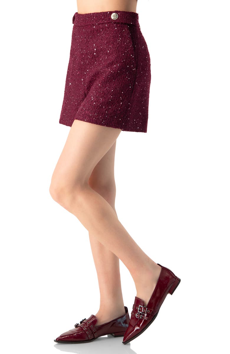 IVONNE Tailored Shorts with Pockets, Alternate, color, Wine