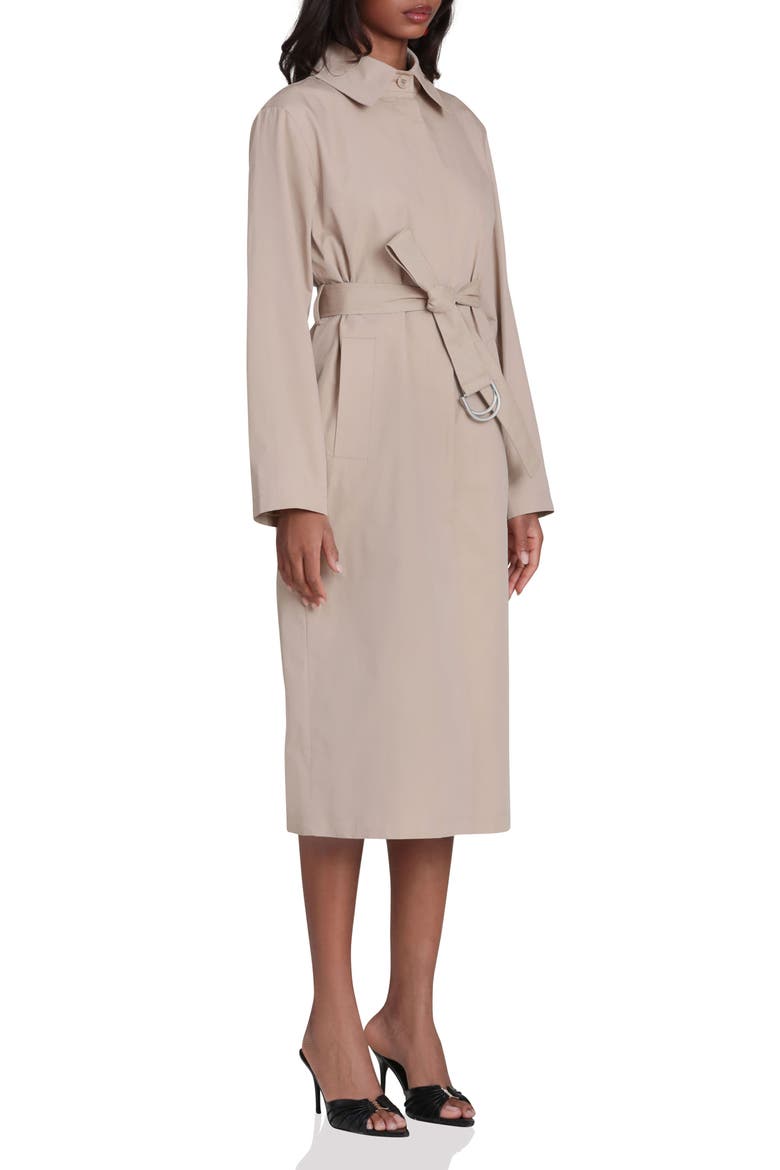 Minimalist Cotton & Nylon Trench Coat, Alternate, color, CAMEL
