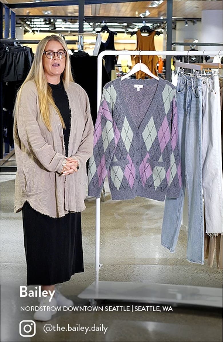 Women's Oversize Pattern Cardigan, sales video thumbnail