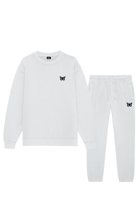 Butterfly Midweight Fleece Crewneck Sweatsuit