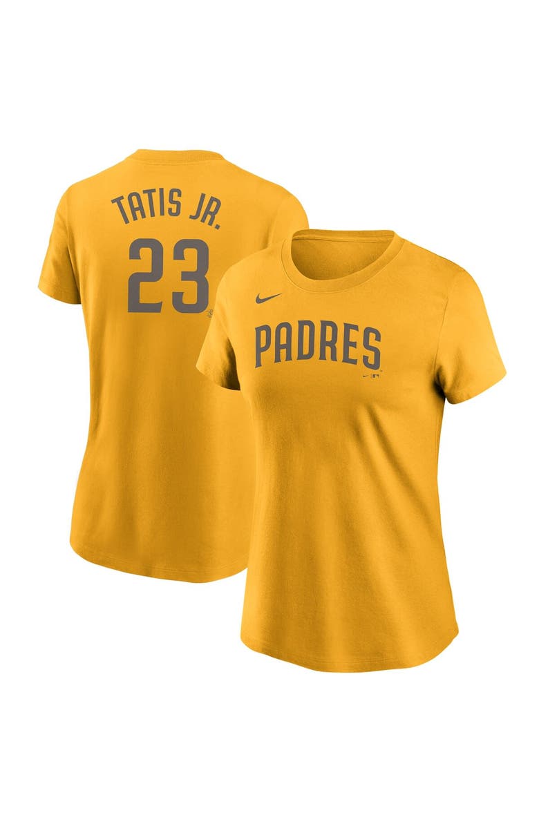Nike Women's Nike Fernando Tatís Jr. Gold San Diego Padres Name & Number T-Shirt, Main, color, Gold