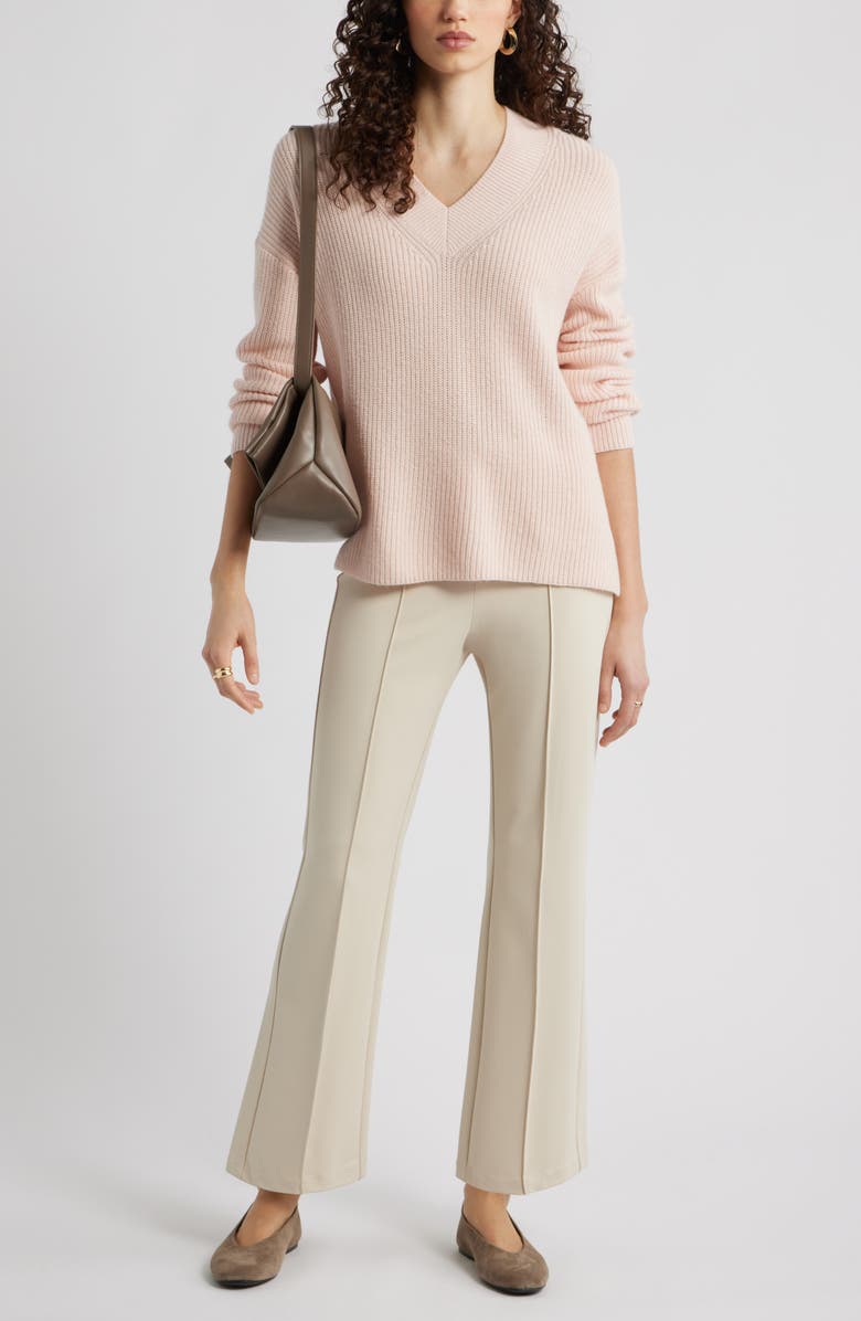 Nordstrom Relaxed Fit Wool 
Cashmere Sweater, Alternate, color, Pink Wisp