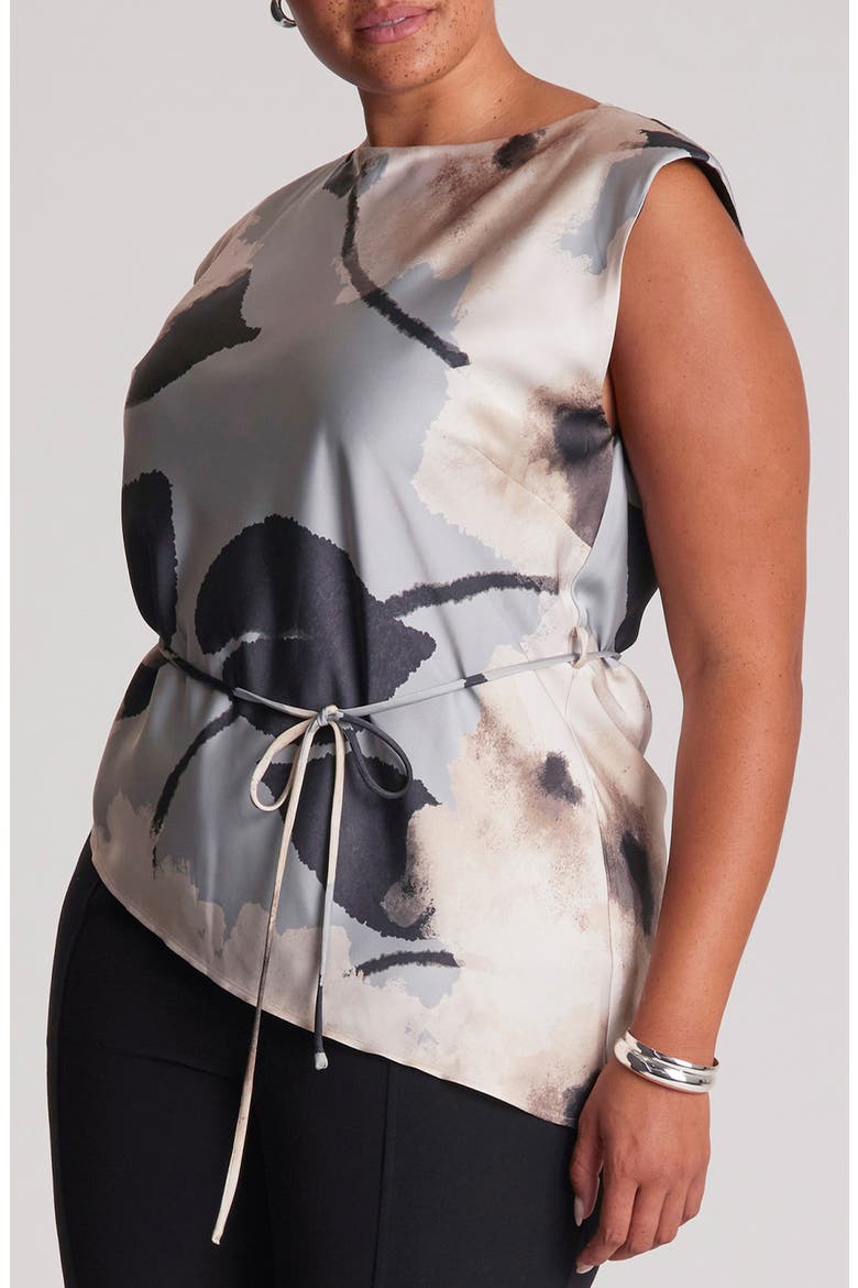 Sylvie Asymmetrical Top, Alternate, color, FLORA MIST