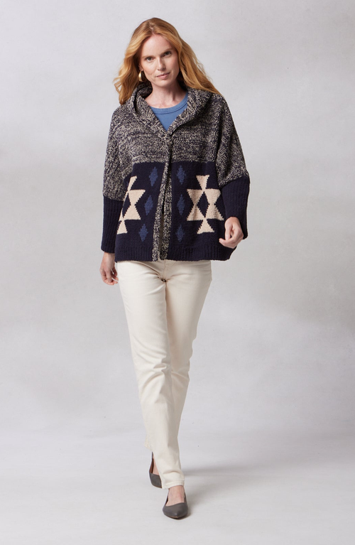 KASHWERE APPAREL CROPPED PATTERNED JACKET