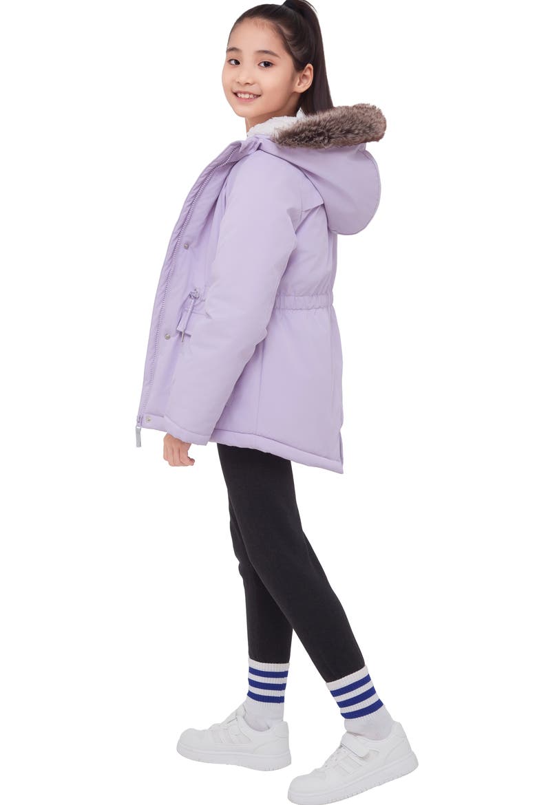 Kids' Cozy Fleece-Lined Parka, Alternate, color, Purple