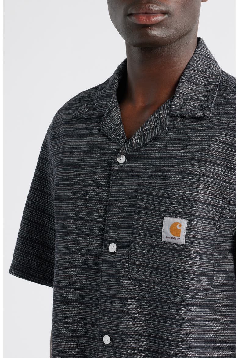 Gellar Short Sleeve Cotton Jacquard Camp Shirt (Men) | Nordstrom