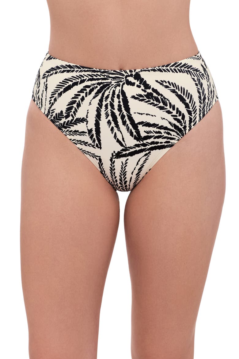 Smoothing and Sculpting High Leg High Rise Swimsuit Bikini Bottoms, Main, color, Palm Royale