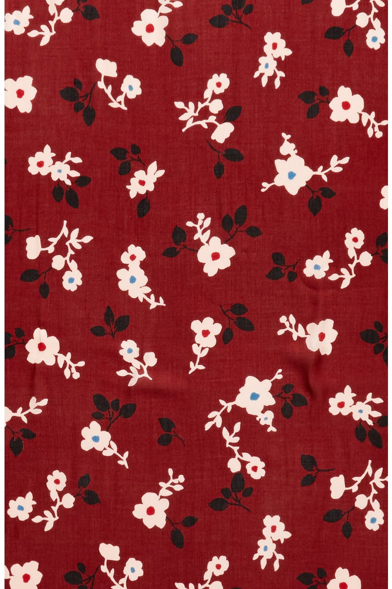 camellia scarf, Alternate, color, DEEP RUSSET