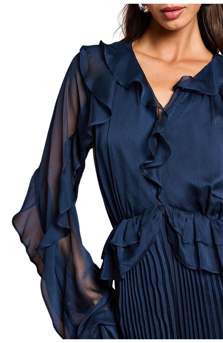 Coast Soft Chiffon Frill Jumpsuit, Alternate, color, Navy