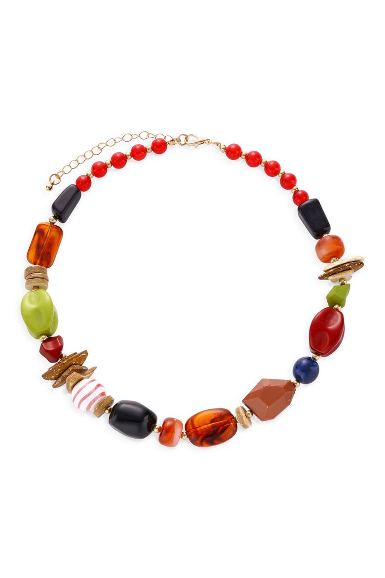 Zoe Beaded Necklace, Main, color, MULTI