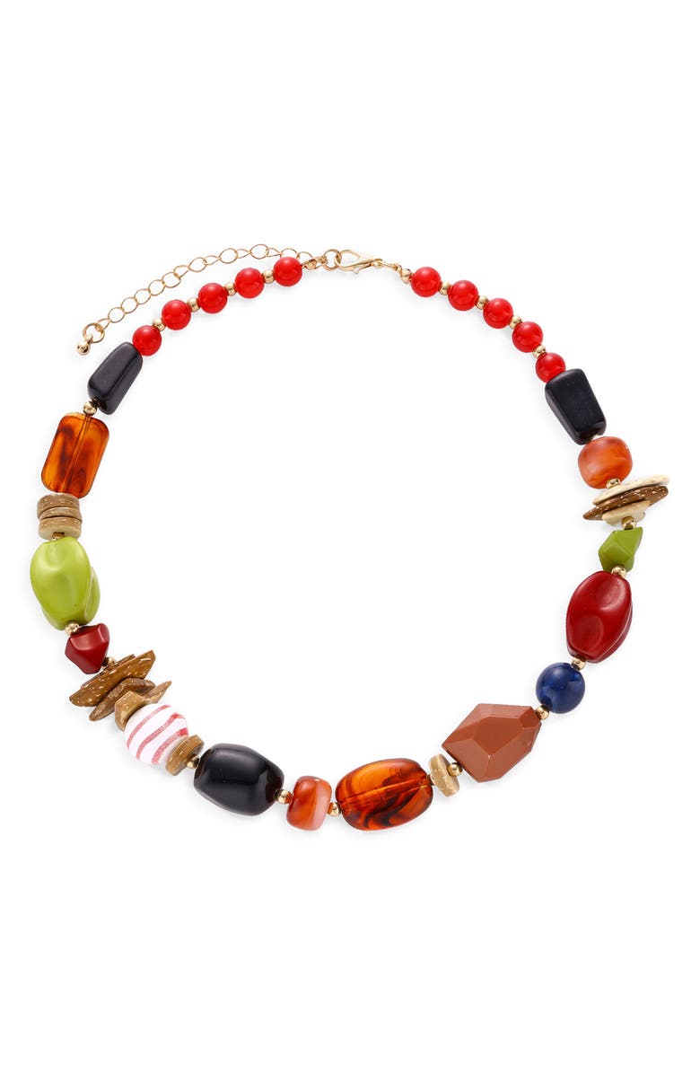 Petit Moments Zoe Beaded Necklace, Main, color, Multi