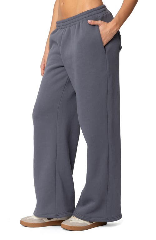 Edikted Forever Straight Leg Sweatpants In Gray