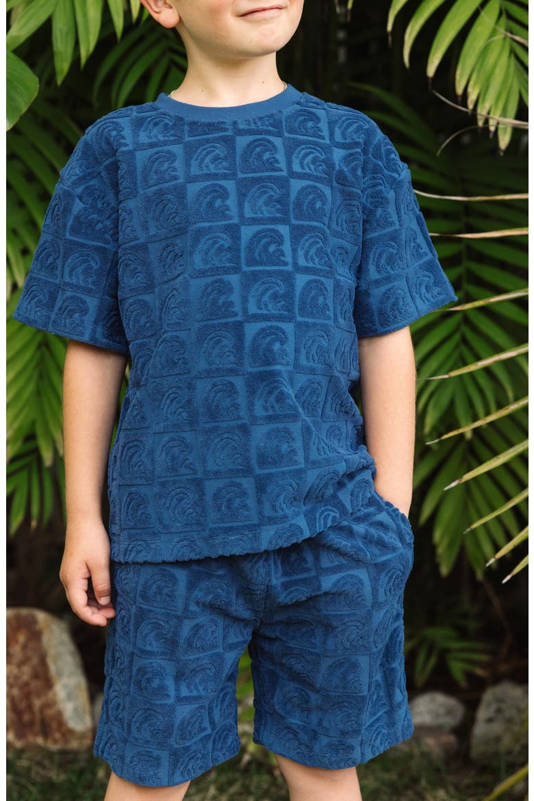 Kids' Hang Around Cotton Terry T-Shirt, Alternate, color, NAVY