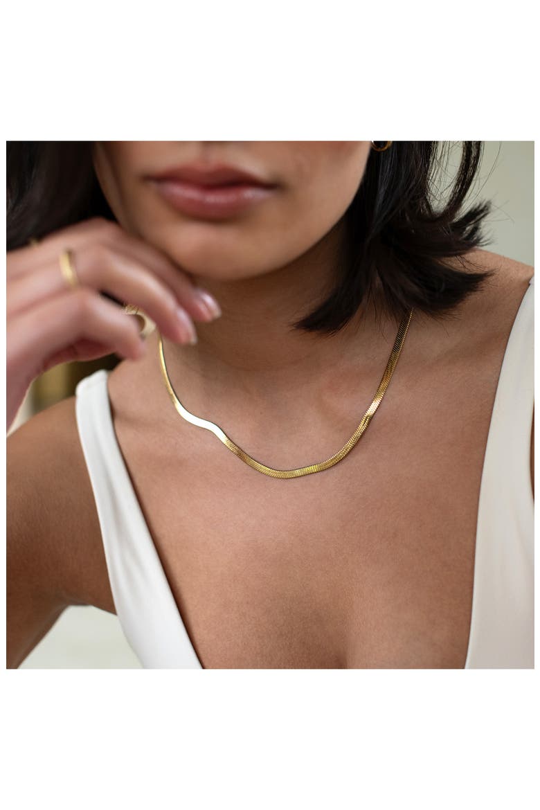 Essentials Snake Chain Necklace, Alternate, color, GOLD
