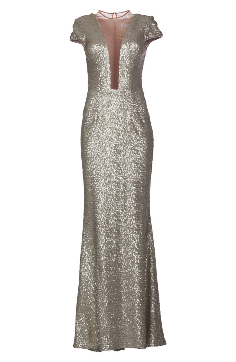 Dress the Population Michelle Sequin Gown, Alternate, color, 