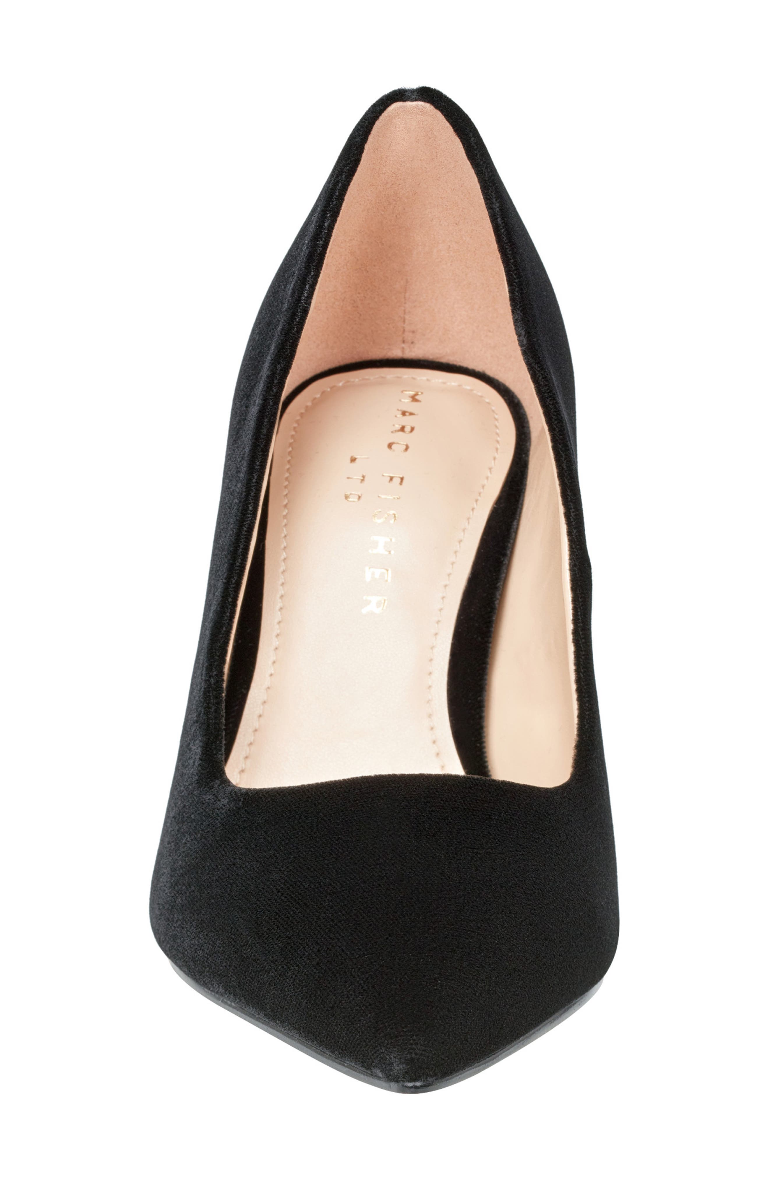 Marc Fisher LTD Genni Pointed Toe Pump, Alternate, color, Black Suede