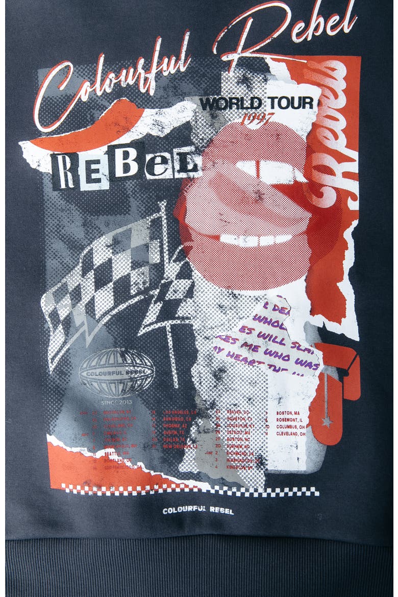 Collage Relaxed Sweat, Alternate, color, Washed black