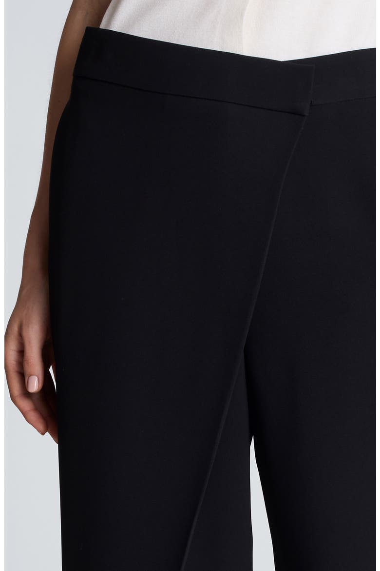 Asymmetrical Crossover Wide Leg Pants, Alternate, color, BLACK