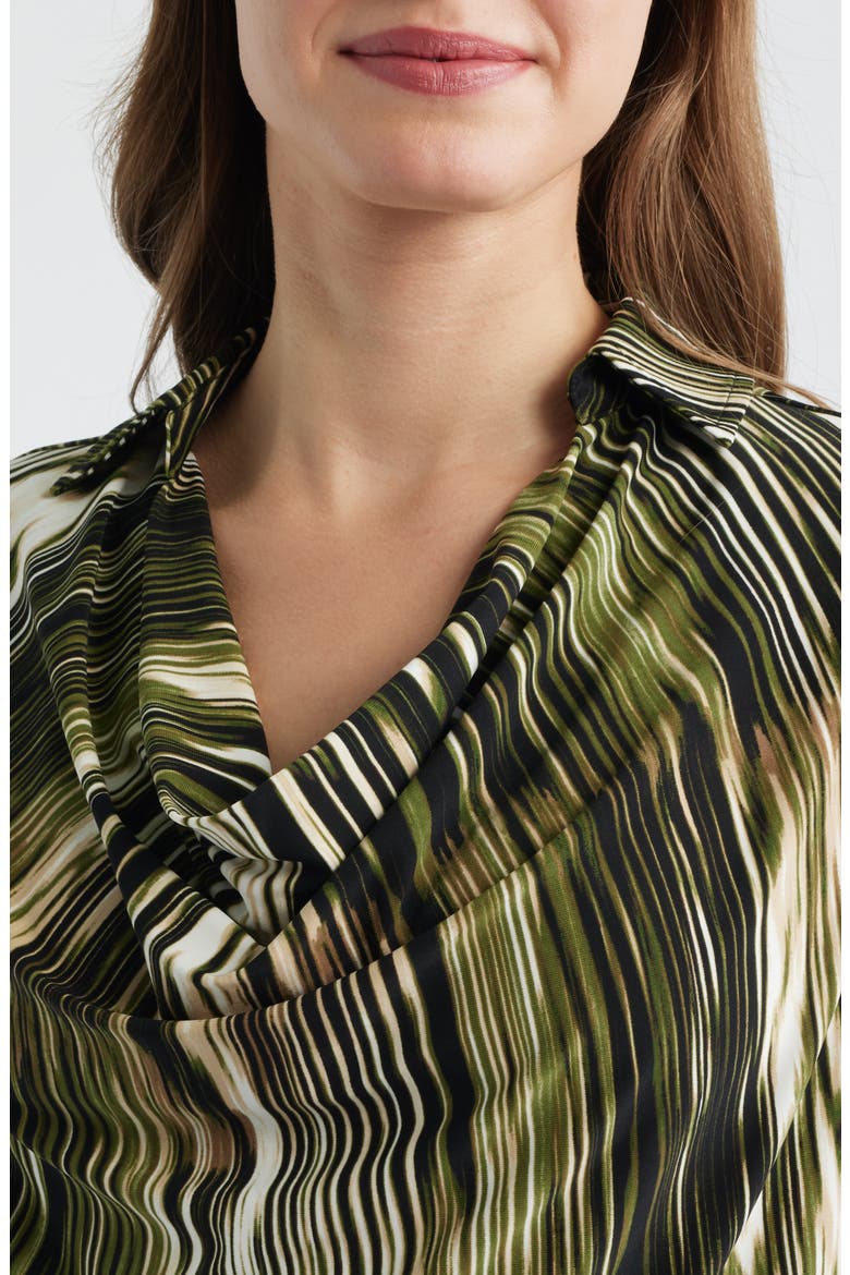 Extended Shoulder Cowl Neck Top, Alternate, color, BAY LEAF MULTI