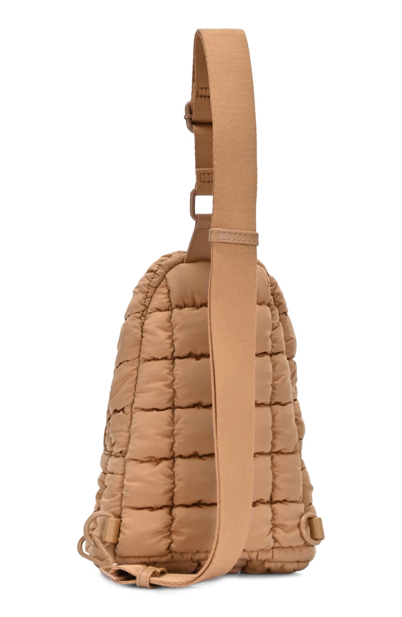 Madison West Puffly Quilted Slingbag, Alternate, color, Camel