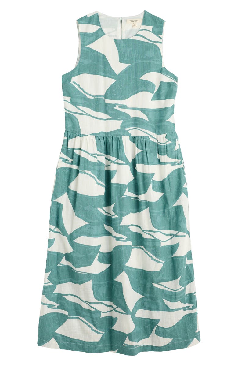 Seasalt Cornwall Brouse Abstract Print Sleeveless Organic Cotton Midi Dress, Alternate, color, Abstract Dunes Chalk