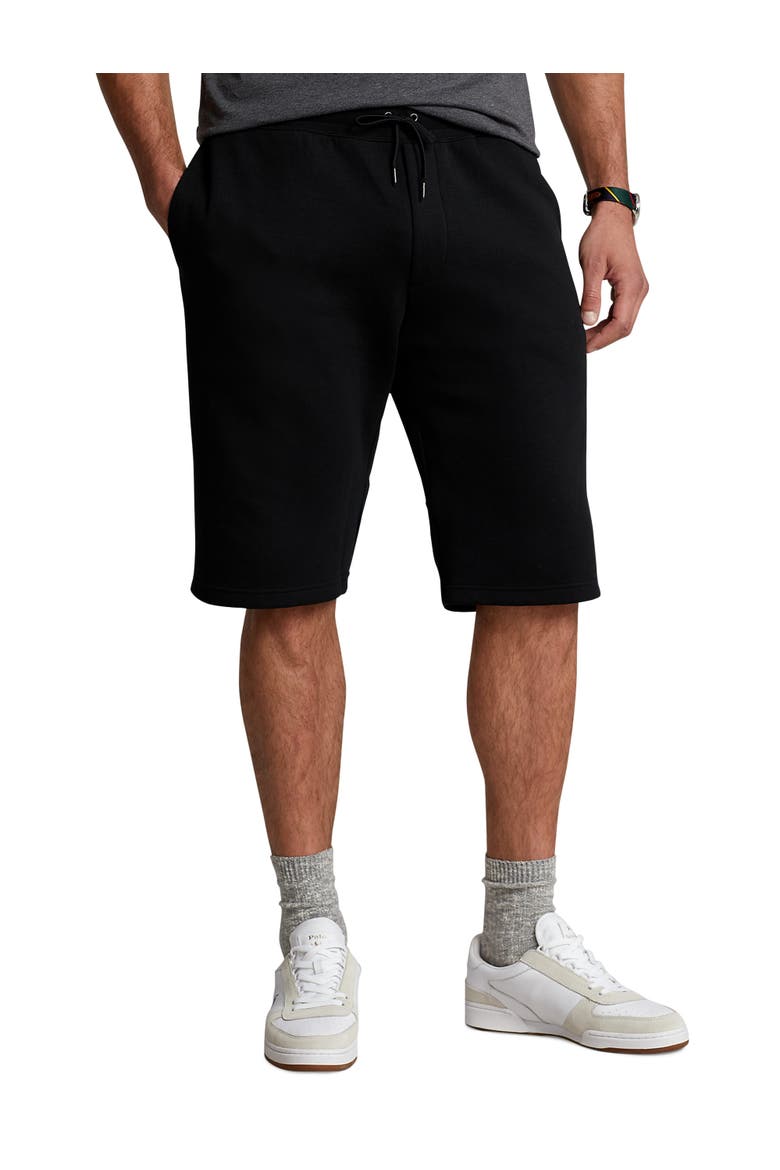 Big & Tall Double-Knit Active Shorts, Main, color, BLACK