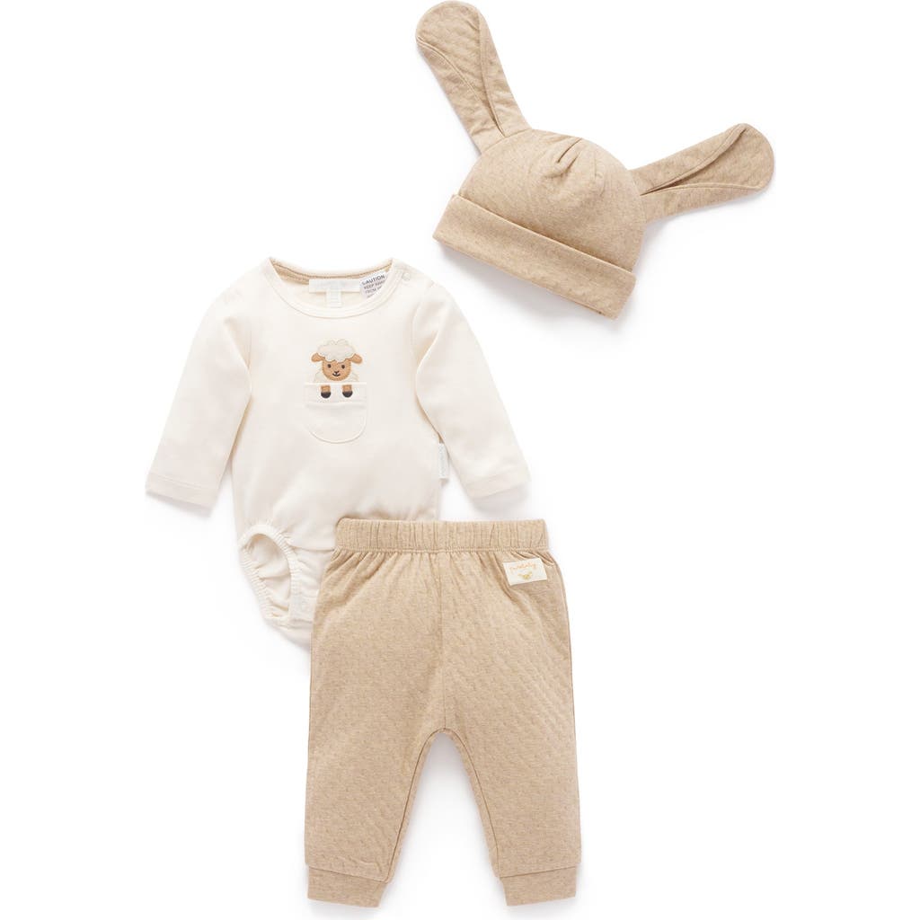 Purebaby 3 Piece Gift Set in Mushroom Melange  product
