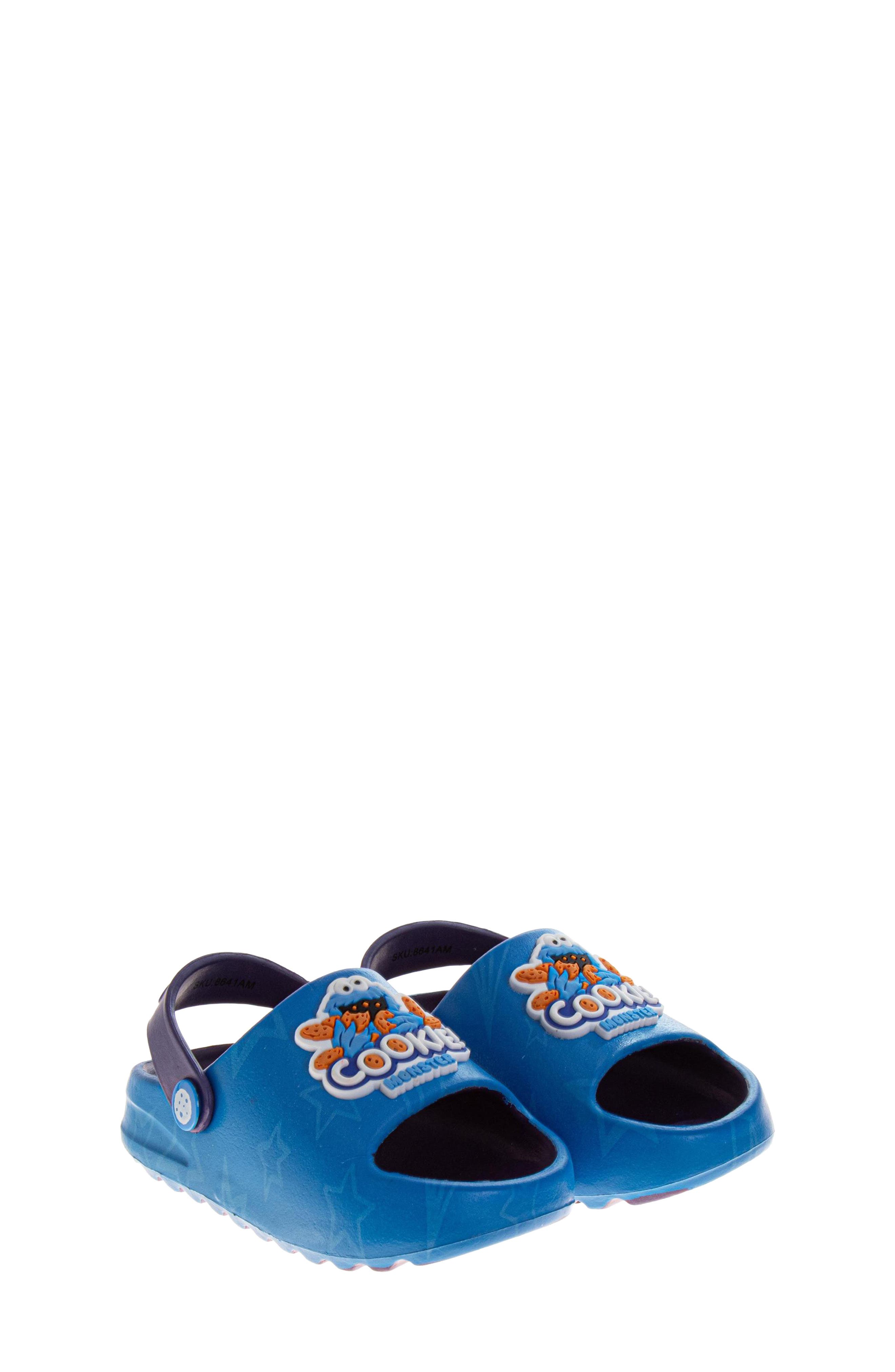 Kids' Sesame Street Cookie Monster Slide, Alternate, color, BLUE NAVY