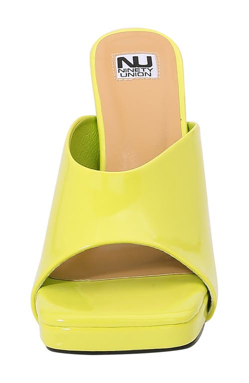 Ninety Union Cancun Slide Sandal In Lime