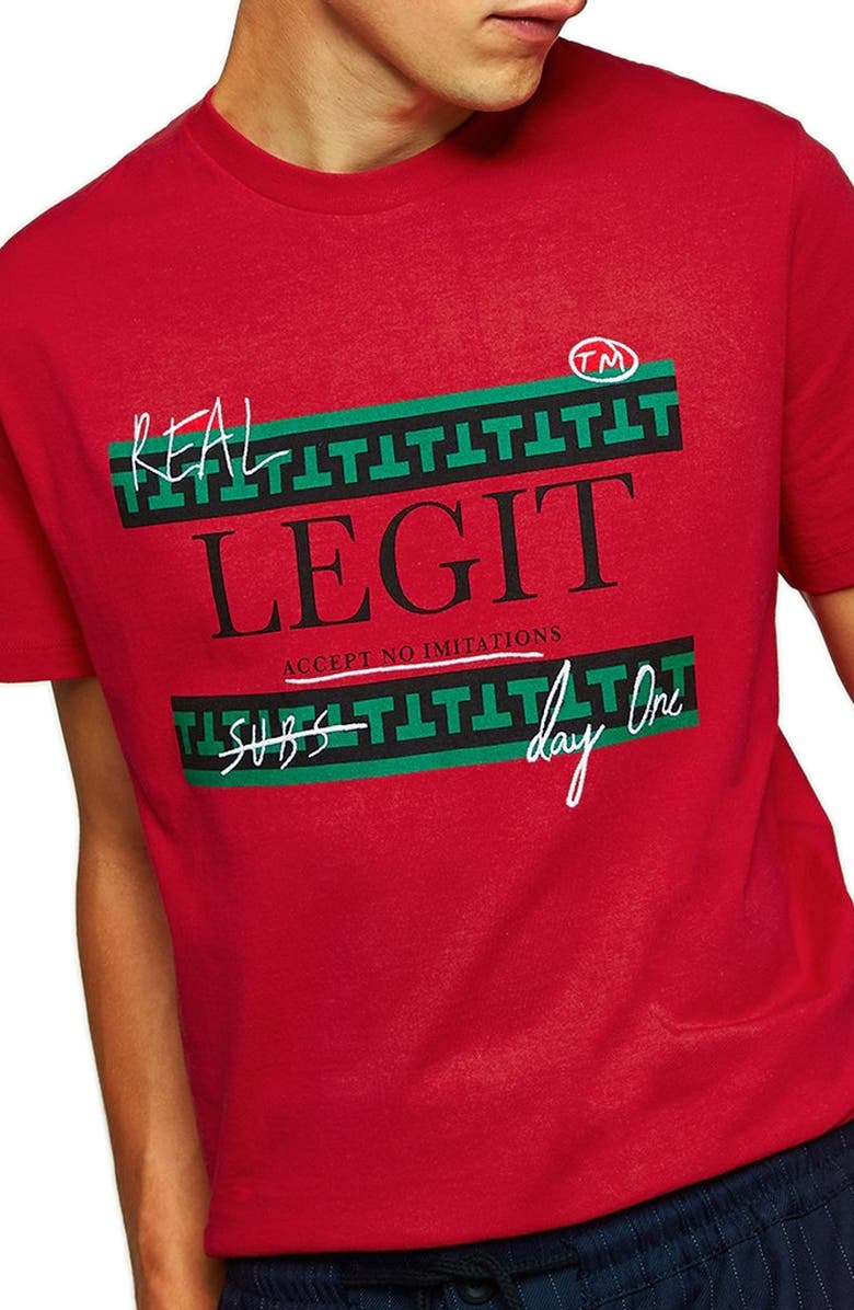 Topman Legit Graphic T-Shirt, Main, color,