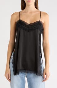 Vigoss Lace Trim Satin Camisole