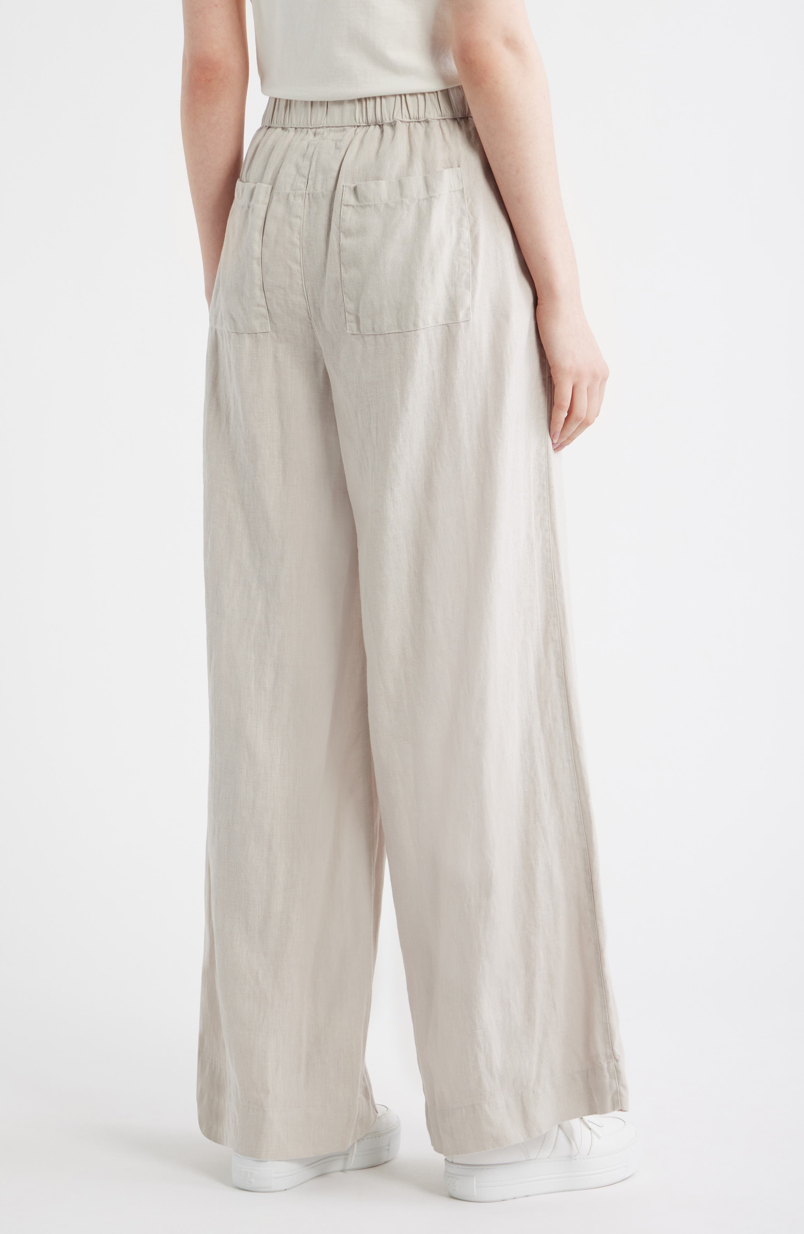 Madeline Patch Pocket Pull-On Linen Pants - image 2