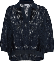 Brunello Cucinelli Dazzling water lilies polo