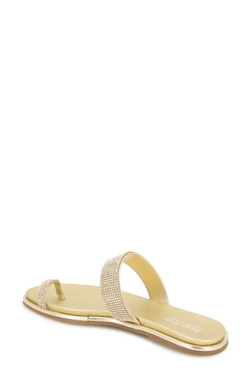Reaction Kenneth Cole Wilfred Toe Loop Flat Sandal In Gold
